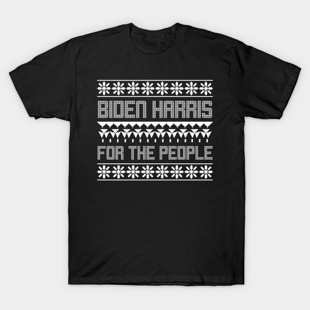 biden harris for the people ugly christmas sweater T-Shirt by natashawilona